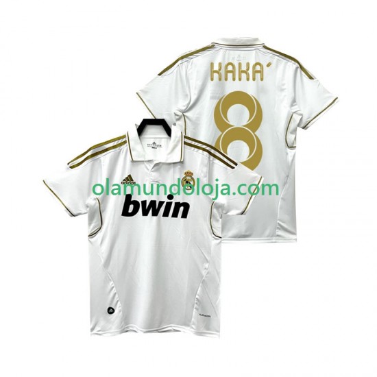 Camisola Real Madrid KAKA 8 2012 Retro Homem Equipamento Primeiro 2011 Manga Curta